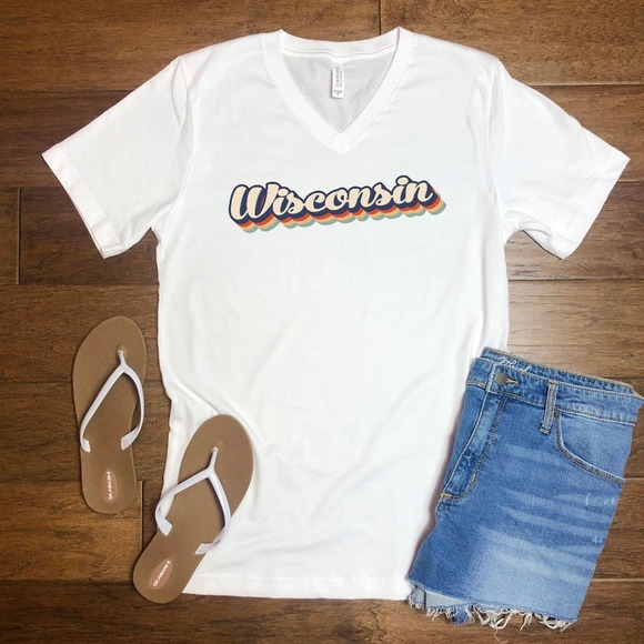Wisconsin Shirt, Wisconsin T-shirt, Wisconsin Gifts ,Wisconsin State Shirt - Picture 1 of 2